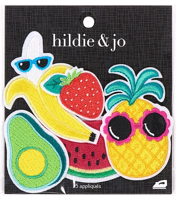 5ct Fruits Iron On Patches by hildie & jo