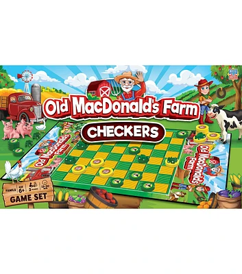 MasterPieces 34ct Old MacDonald's Farm Checkers Licensed Board Game