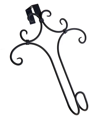 Panacea 14'' Black Scroll Wreath Hanger