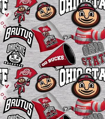 Ohio State University Buckeyes Cotton Fabric Collegiate Mascot