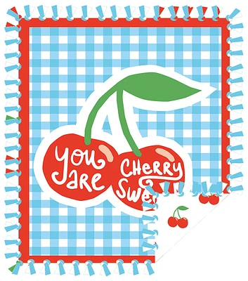 48" Wide You Are Cherry Sweet No Sew Fleece Blanket