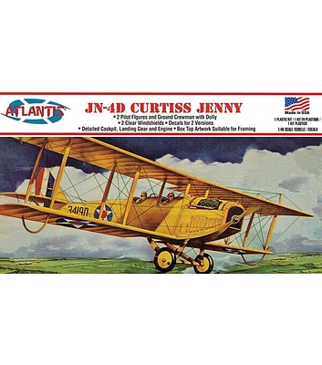 Atlantis Models 11" Curtiss Jenny JN4D Plastic Model Kit