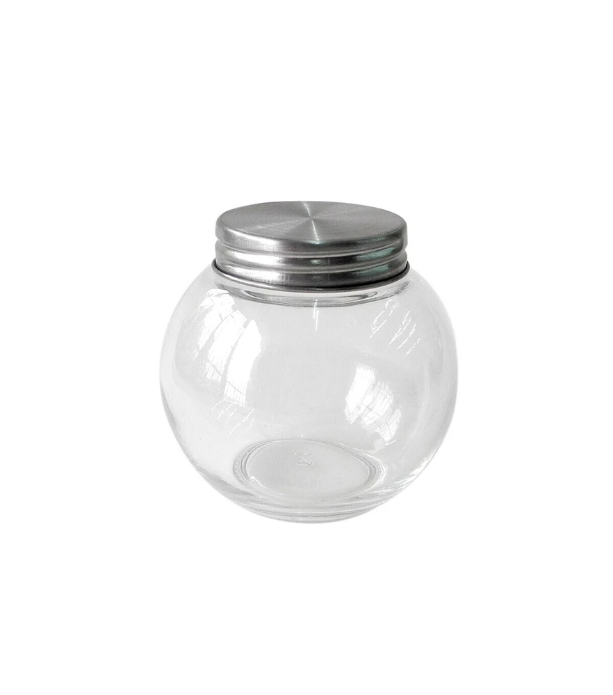 Clear Mini Round Jar with Silver Lid