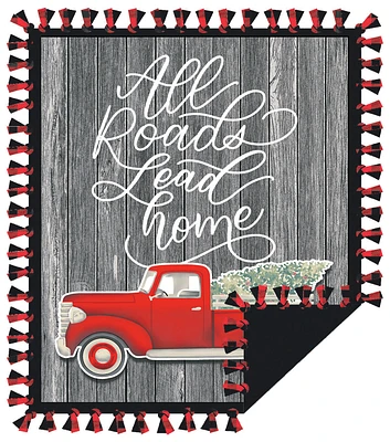 72" Wide All Roads Lead Home No Sew Fleece Blanket by Place & Time