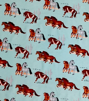 Horses In The Desert Super Snuggle Flannel Fabric