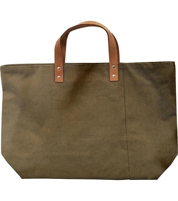 Large Tote W Leather