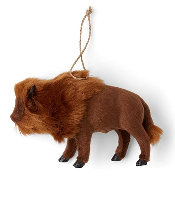 5" Christmas Faux Fur Mama Buffalo Ornament by Place & Time