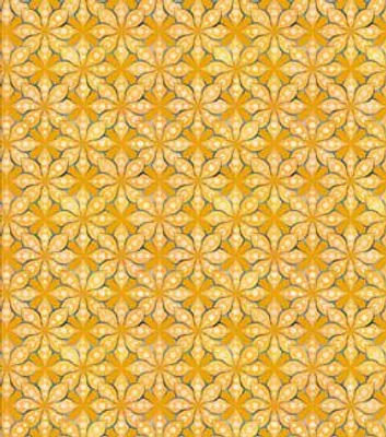 Springs Creative Blue Outline Sunflower on Yellow Premium Cotton Fabric