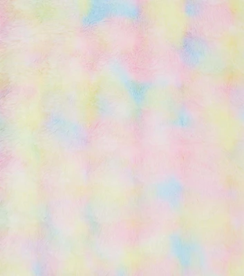 Pink & Yellow Tie Dye Faux Fur Fabric