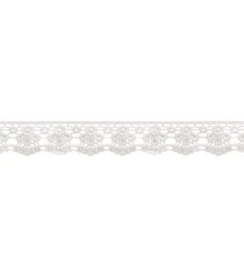 Wrights Single Embroidered Scalloped Trim Natural