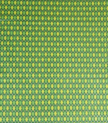 St. Patrick's Argyle Plaid St. Patrick's Day Glitter Cotton Fabric