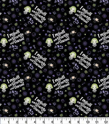 Beetlejuice Strange & Unusual Cotton Fabric