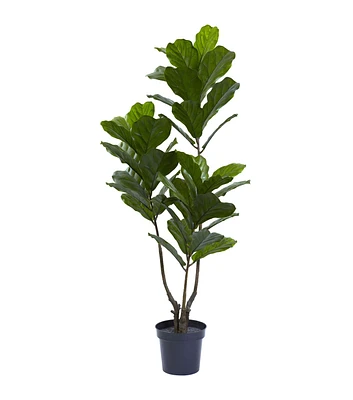 Nearly Natural 65in. Fiddle Leaf Tree UV Resistant (Indoor/Outdoor)