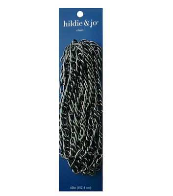 60" Black Nickel Aluminum Double Curb Chain by hildie & jo