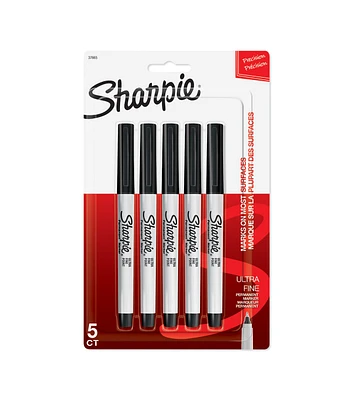 Sharpie Precision 5 pk Ultra Fine Point Permanent Markers Black