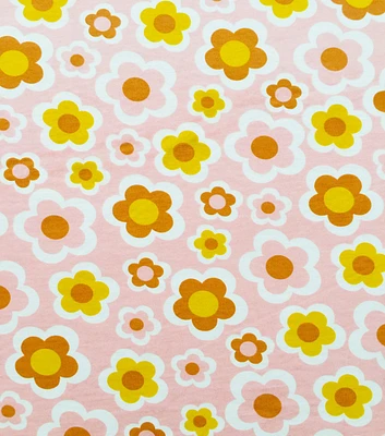 Groovy Flower Jersey Knit Fabric by POP!