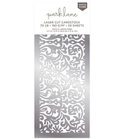 20 Sheet 3.5" x 8.5" Laser Silver Cardstock Paper Pack by Park Lane