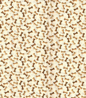 Dog Bones on Cream Novelty Cotton Fabric