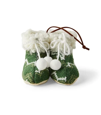 4" Christmas Green Sweater Boots Ornament by Place & Time