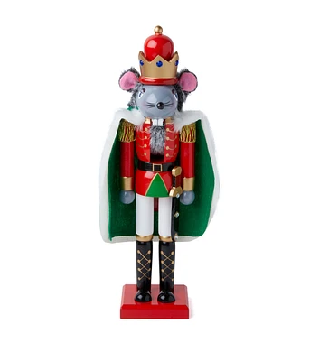 15" Christmas Mouse King Wood Nutcracker by Place & Time