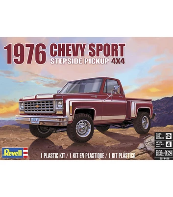 Revell 1976 Chevy Sport Stepside Pickup Car Plastic Model Kit