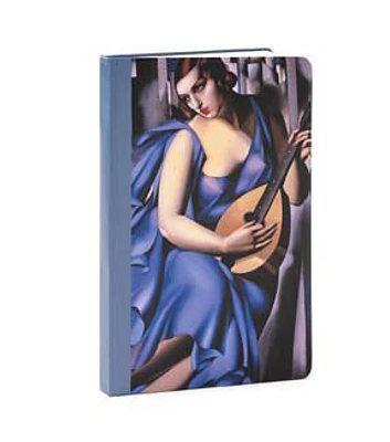 Today Is Art Day 5.5" x 8.5" Woman In Blue With Guitar Journal