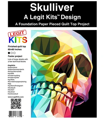 Legit Kits Skulliver Foundation Paper Pieced Quilt Top Kit