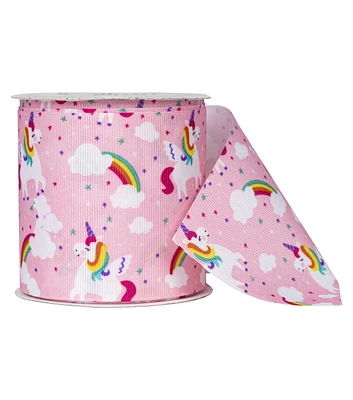 Offray 3" Unicorn Grosgrain Ribbon