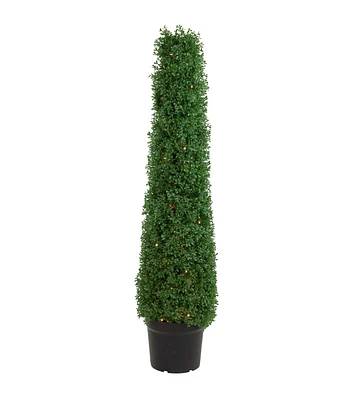 Northlight 4' Green Pre Lit Boxwood Topiary Tree With Pot