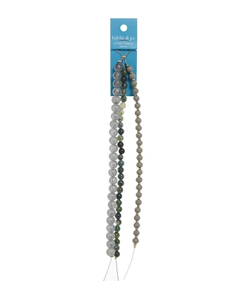 7" Green & Gray Glass Bead Strands 3ct by hildie & jo