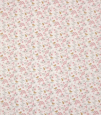 Hazel Floral Bird Nursery Flannel Fabric