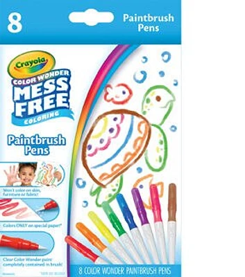 Crayola 8ct Mess Free Wonder Paintbrush Pens