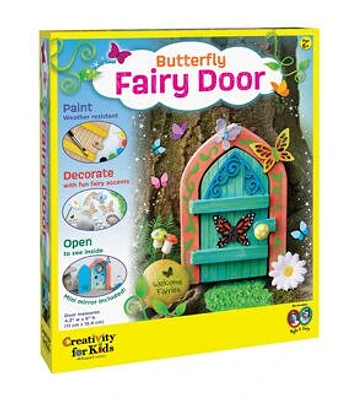 Faber-Castell 12.5" x 10" Butterfly Fairy Door Kit 15ct