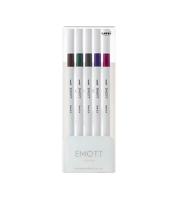 EMOTT Fineliner Pen Set #3 Vintage Color 5 Colors