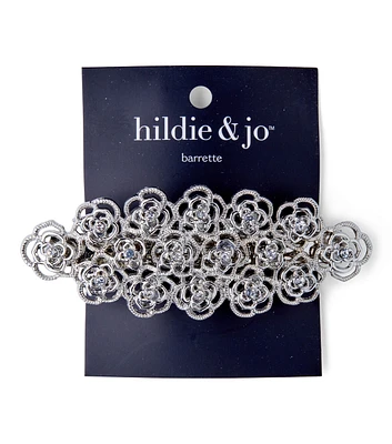 Silver Metal Rhinestone Barrette by hildie & jo