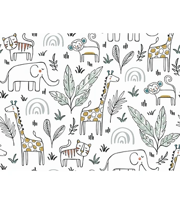 Jungle Menagerie Peel & Stick Wallpaper