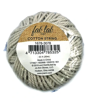 Fab Lab 20m Cotton String Roll