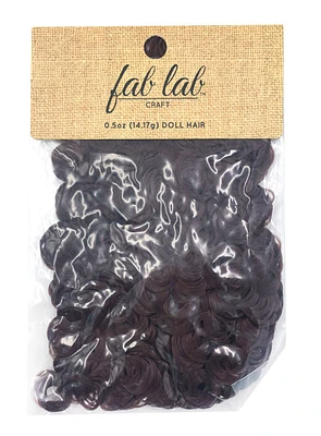 Fab Lab 0.5oz Auburn Brown Curly Doll Hair Kit