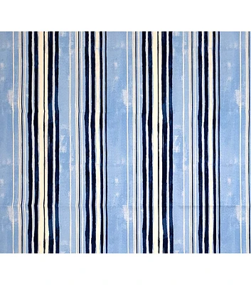 Blue Haze Striped Outdoor Fabric