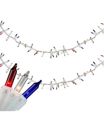 Northlight 6' Patriotic Red & Blue Mini String Light Garland