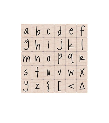 Happy Lower Case Alphabet Stamps