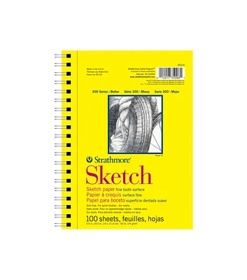 Strathmore Sketch Paper Pad 300 Series Spiral-Bound 5.5" x 8.5"