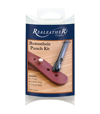 Realeather Button Hole Punch Set