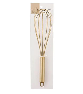 11" Gold Stainless Steel Whisk by STIR