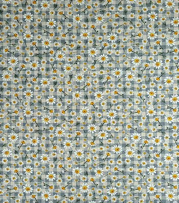 Daisies on Checks Quilt Cotton Fabric by Keepsake Calico