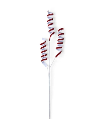 27" Christmas Red & White Swirl Stem by Bloom Room