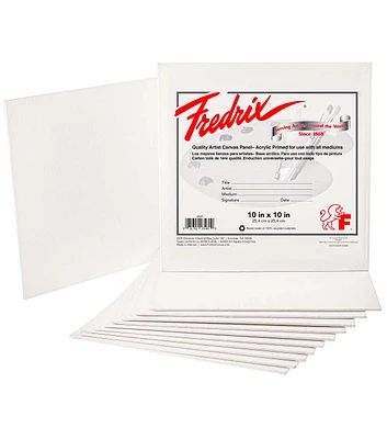 Fredrix 10" x 10" Artist Series Primed Canvas Panels 12pk