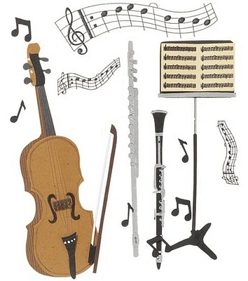 Jolee's Boutique Themed Ornate Stickers Music