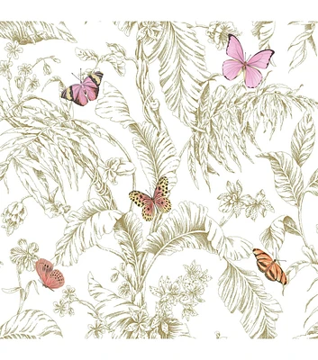 Butterfly Sketch Peel & Stick Wallpaper