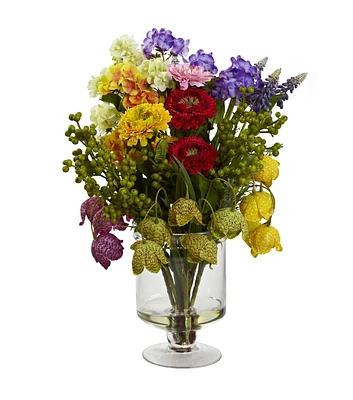 Nearly Natural Spring Floral Arrangement